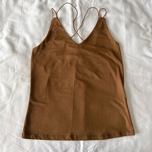 Brown Strappy Tank Top